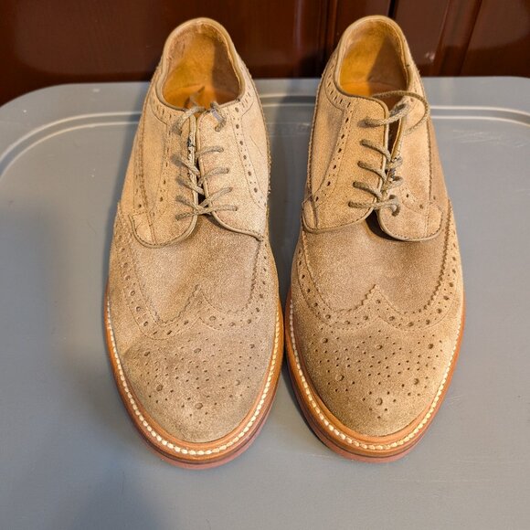 J Crew Kenton Suede Wingtip Dress Shoe US 8.5 - Picture 2 of 7